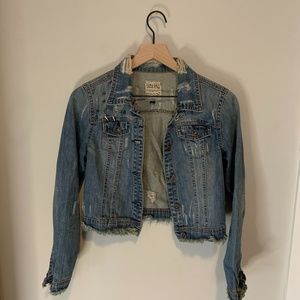 Denim Jacket with Spike & Rip detail